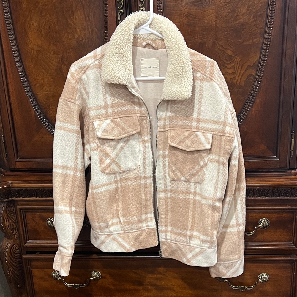 Thread & Supply Cream Textured Jacket